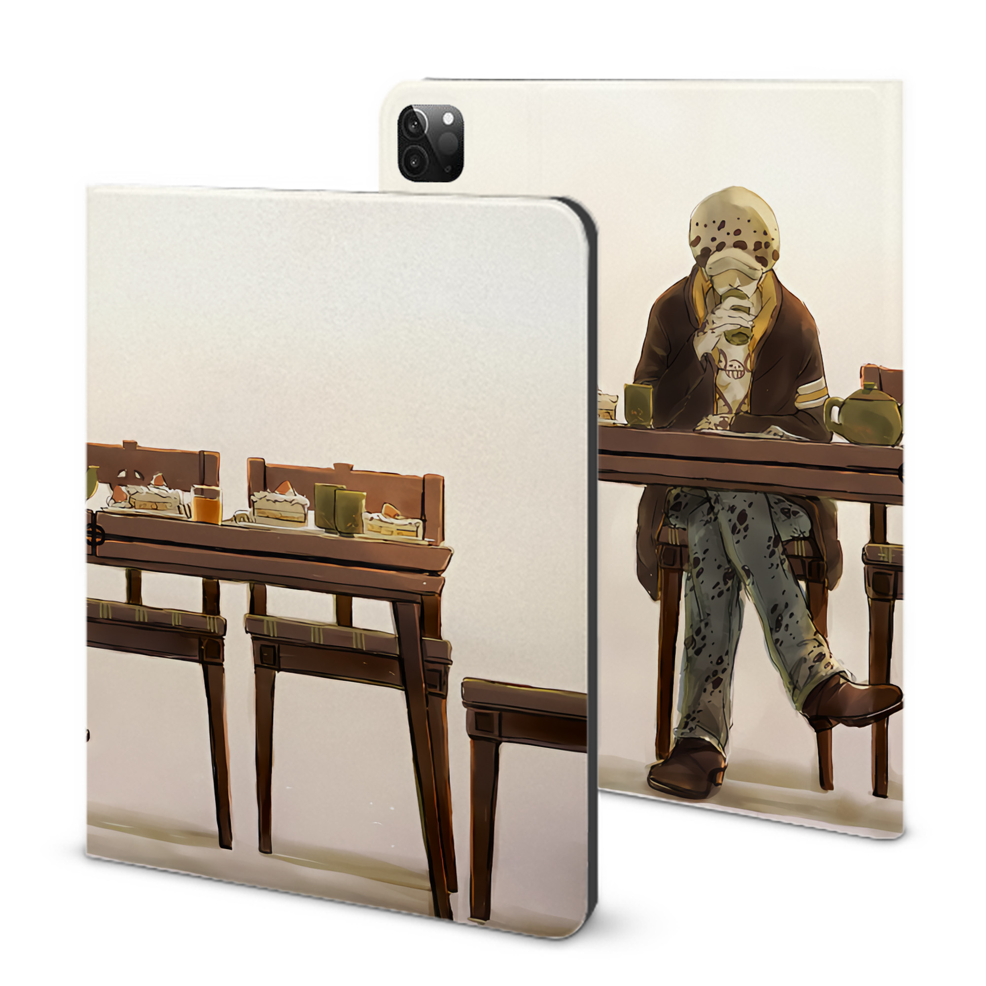 （画像用） ワンピース ONE PIECE IPadケース ペンホルダー付き ブックスタイルデザイン
